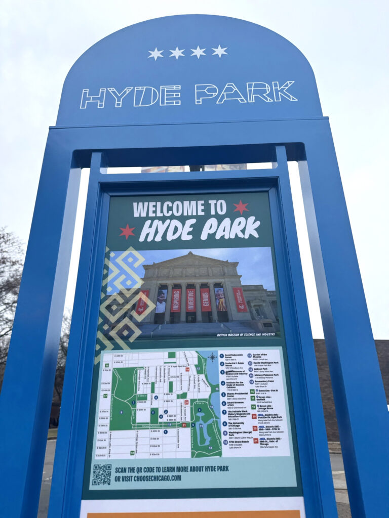 Welcome to Hyde Park Wayfinding Photo